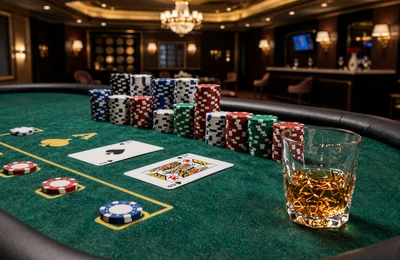 VIP Blackjack Tisch mit hohen Eins&auml;tzen im exklusiven Ambiente