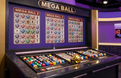 Mega Ball Live Game Show mit Lotteriekugeln und Multiplikatoren