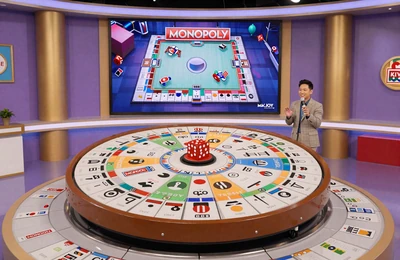 Monopoly Live Game Show mit AR-Spielbrett und Gl&uuml;cksrad